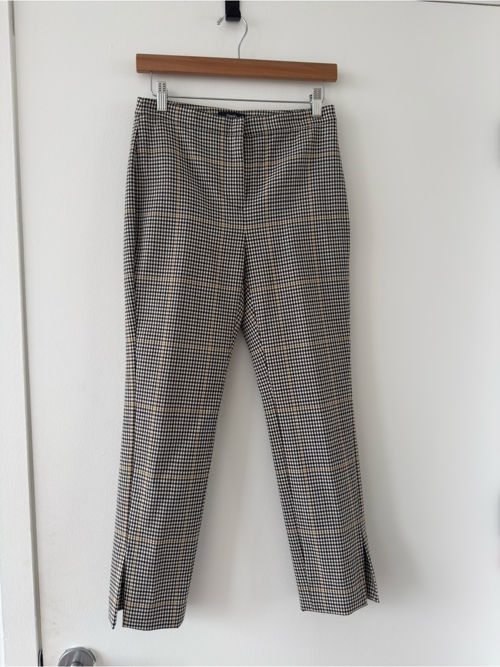 Theory Dale Portland Ivory Multi Trousers